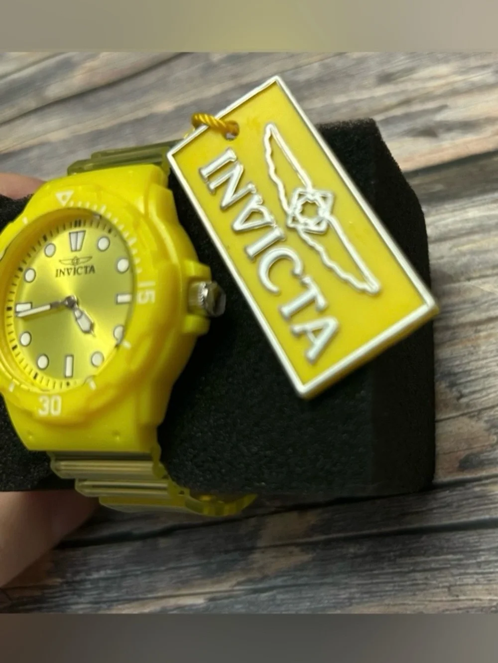 Invicta Celestial Cloud Women’s Bright Yellow Dive-Style Wristwatch
